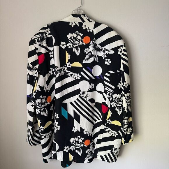 Sharon Phillips Made In The USA Funky Abstract Blazer 3X - Picture 3 of 8